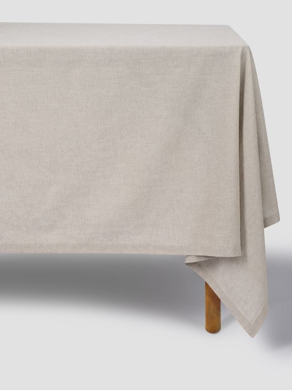 Piglet in Bed Oatmeal Linen Blend Tablecloth