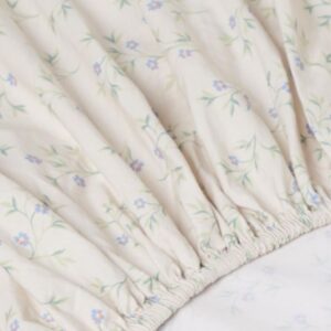 Piglet in Bed Cream Spring Sprig Cotton Fitted Sheet