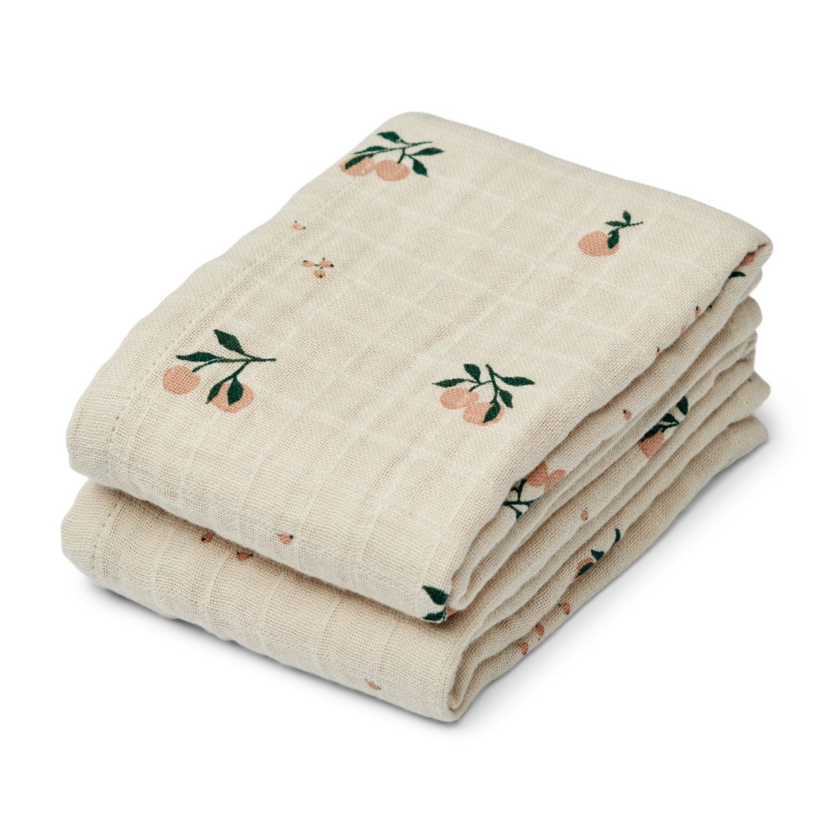 리우드 머슬린 천 2매 세트 - 시쉘 | Lewis Muslin Cloth 2-pack - Peach / Sea shell mix