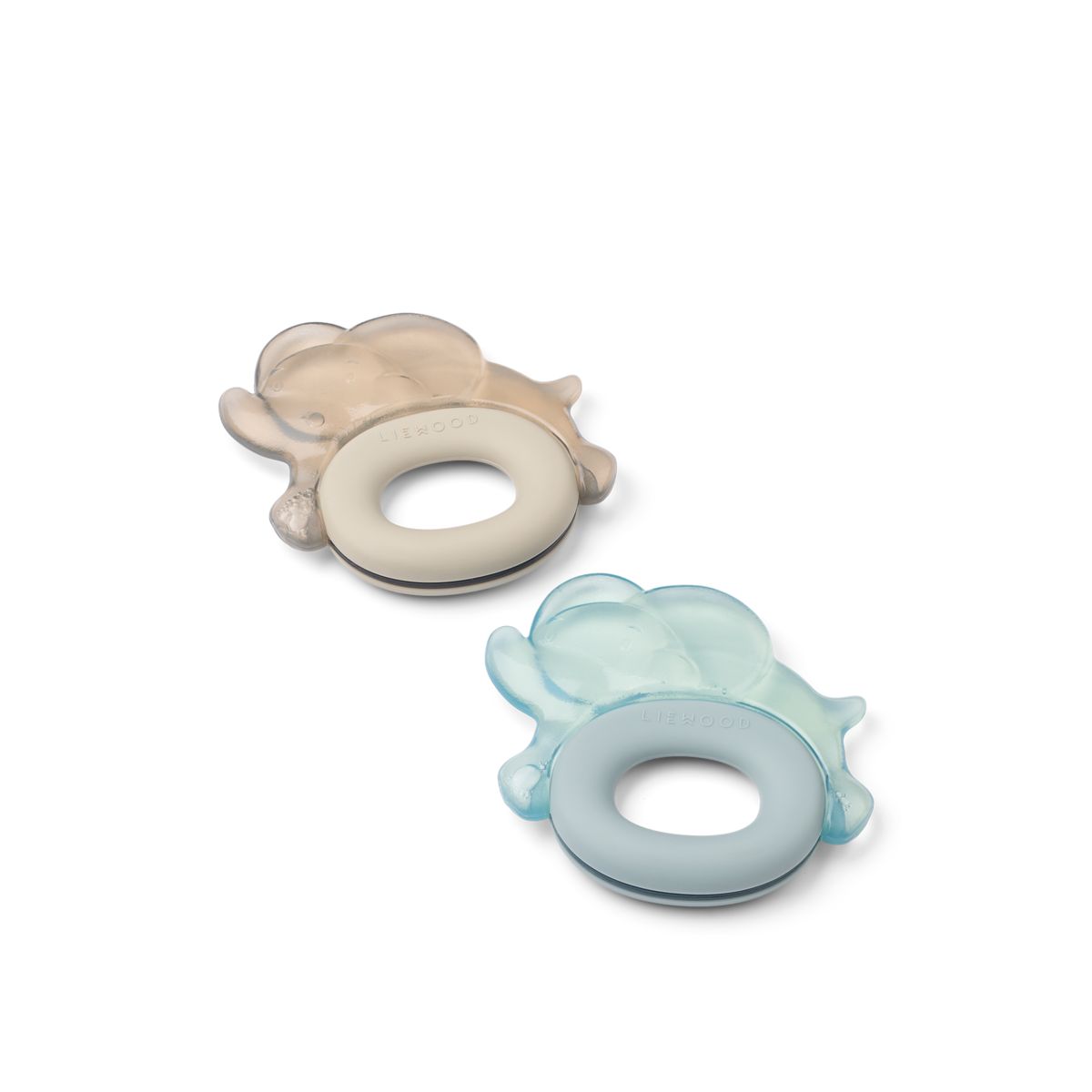 리우드 쿨링 치발기 (냉장보관) - 도브 블루 | Rita Elephant Cooling Teether 2-Pack - Sandy / Dove blue