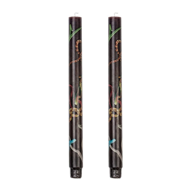 TOILETPAPER Set of 2 Stem Candles SNAKES BLACK | Seletti 이탈리아 디자인