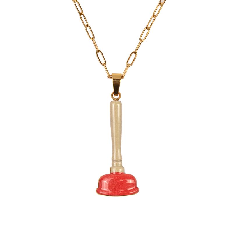 SINK PLUNGER Necklace with pendant - Toiletpaper Jewels | Seletti 이탈리아 디자인