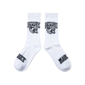 BEWARE CREW SOCKS - WHITE | 마켓스튜디오 양말