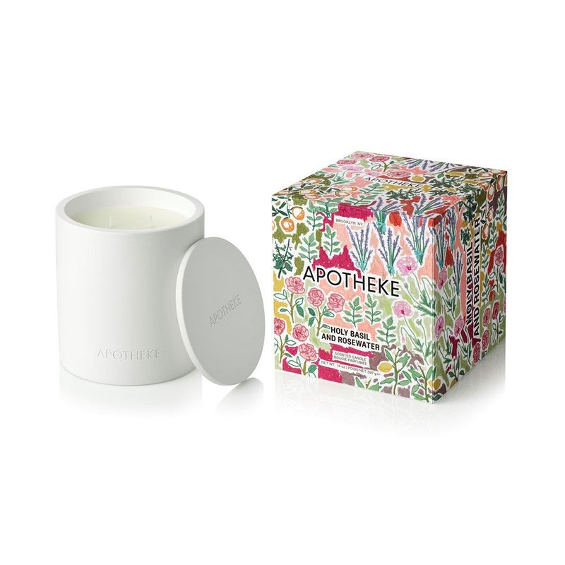 APOTHEKE Holy Basil and Rosewater 2-Wick Candle
