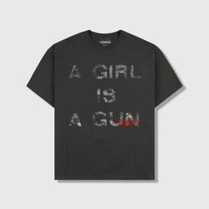 GIRL IS A GUN FADED T-SHIRT - VINTAGE BLACK | Pleasures 티셔츠