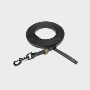 Cloud7 Long Line Dog Leash BioThane Ipanema Black-Olive
