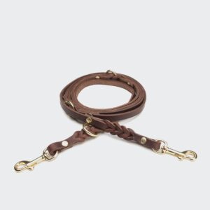 Cloud7 Dog Leash Riverside Park Saddle Brown Gold