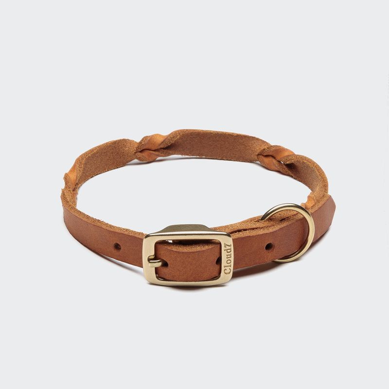 Cloud7 Dog Collar Riverlino Camel Gold