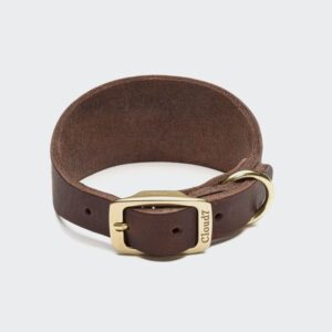 Cloud7 Sighthound Dog Collar Regent Park Saddle Brown Gold