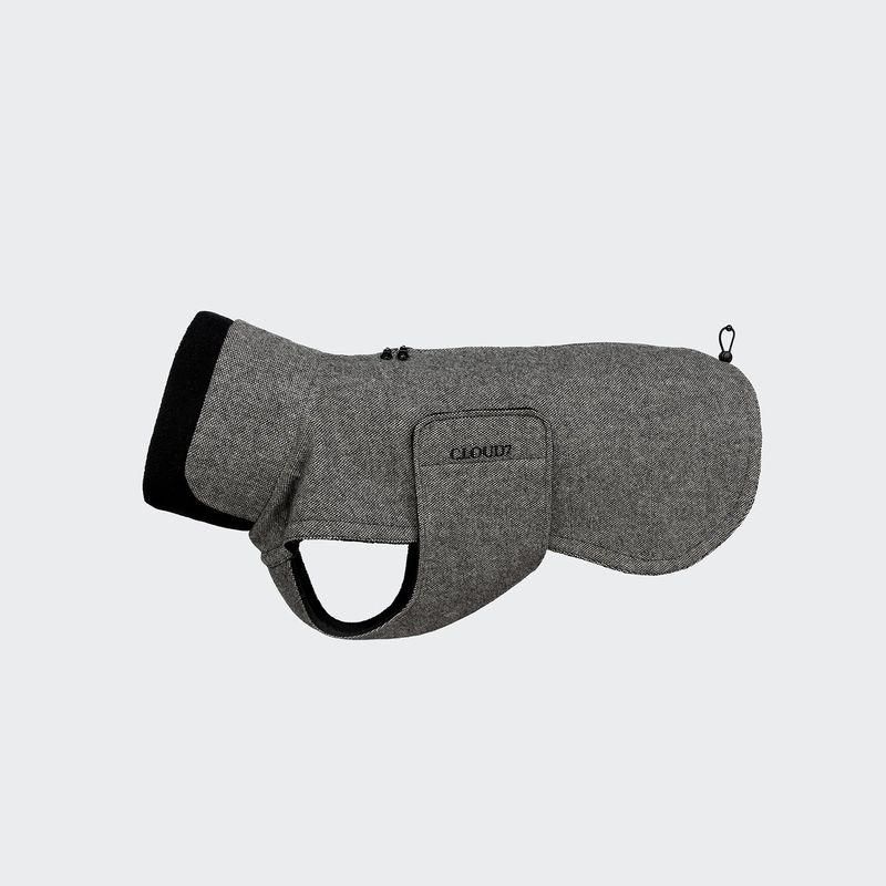 Cloud7 Dog Coat Brooklyn Long Tweed Black