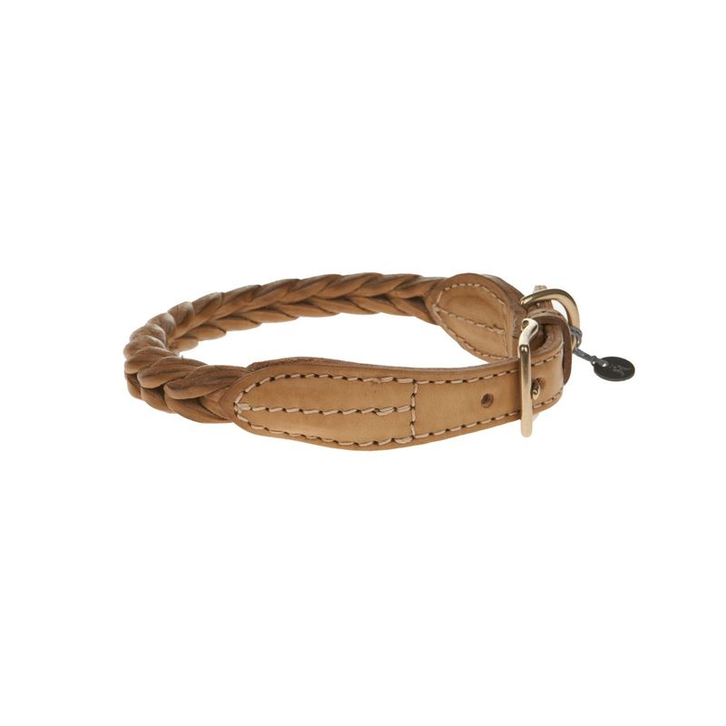 Mungo & Maud Plaited Leather Dog Collar