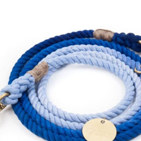 Found My Animal Latty Blue Ombre Cotton Rope Dog Leash, Adjustable - Image 2