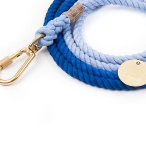 Found My Animal Latty Blue Ombre Cotton Rope Dog Leash, Adjustable - Image 3