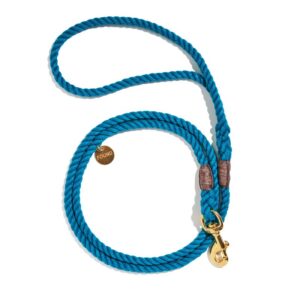 Found My Animal Aqua Rope Dog Leash | Bolt Snaps, Standard