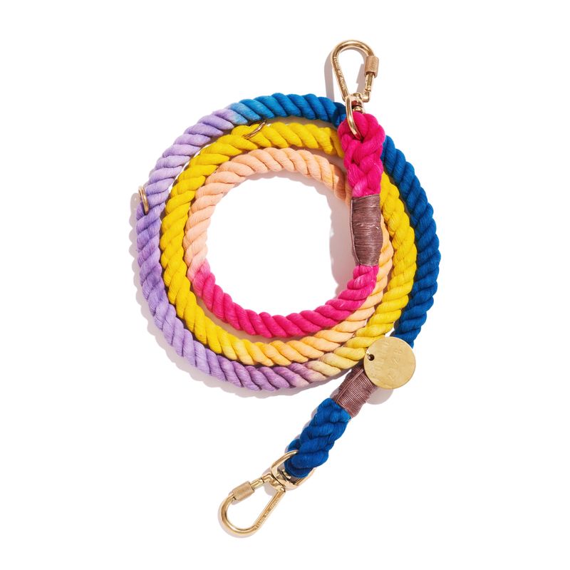 Found My Animal Light Prismatic Cotton Rope Dog Leash by Found My Animal | Adjustable & Handcrafted