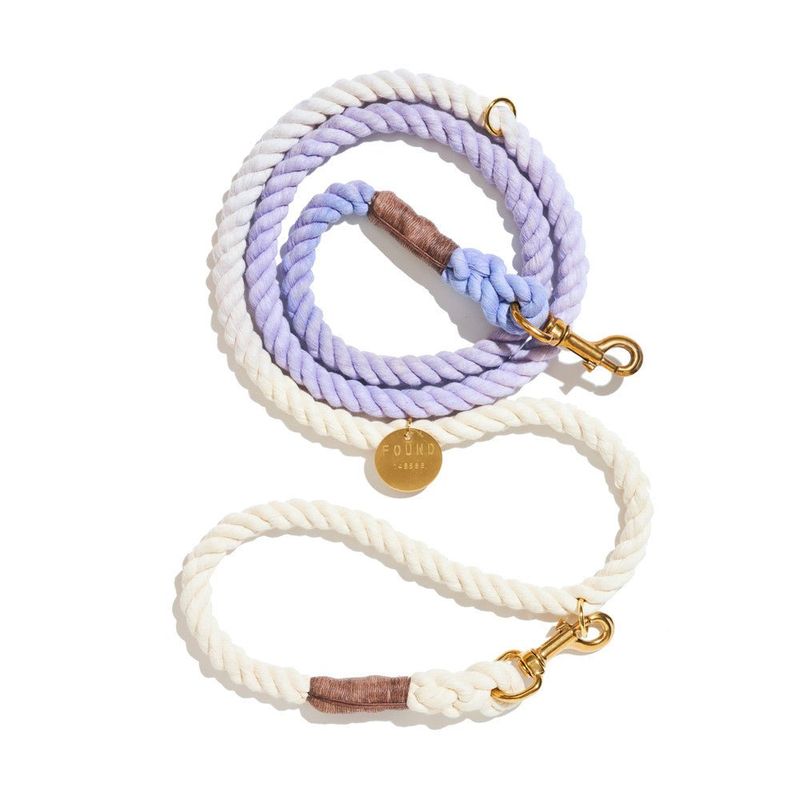 Found My Animal Wisteria Cotton Rope Dog Leash | Bolt Snaps, Adjustable | Found my Animal