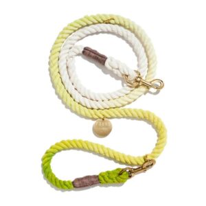 Found My Animal Lime Cotton Rope Dog Leash by Found My Animal | Adjustable & Handcrafted