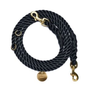 Found My Animal Black Rope Dog Leash, Adjustable & Secure Bolt Snap - Found My Animal