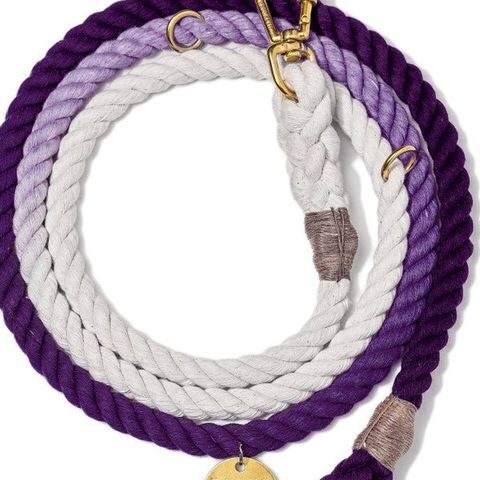 Found My Animal Purple Ombre Cotton Rope Dog Leash | Adjustable | Found My Animal - Image 2