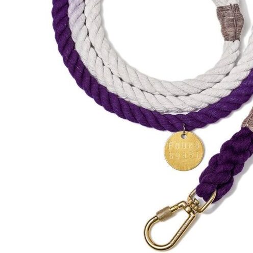 Found My Animal Purple Ombre Cotton Rope Dog Leash | Adjustable | Found My Animal - Image 3