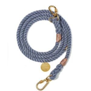 Found My Animal Blue Jean Up-Cycled Rope Dog Leash, Adjustable - Found My Animal