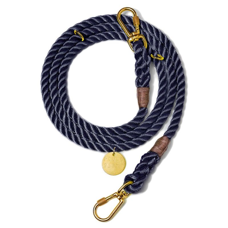 Found My Animal Navy Rope Dog Leash, Adjustable & Handcrafted - Found My Animal