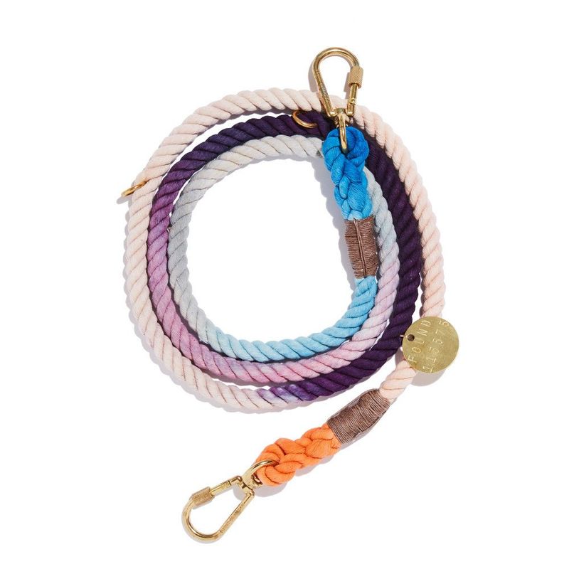 Found My Animal The Lois Ombre Cotton Rope Dog Leash, Adjustable | Found My Animal