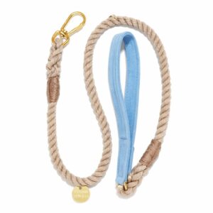Found My Animal Light Blue Waxed Cotton Canvas Animal Leash