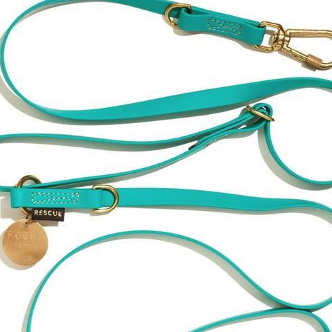 Found My Animal New! Water-Resistant Adjustable 7ft Leash, Aqua | Found My Animal - Image 2