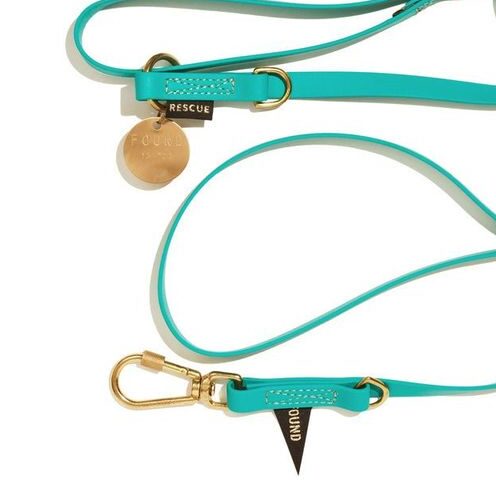Found My Animal New! Water-Resistant Adjustable 7ft Leash, Aqua | Found My Animal - Image 3
