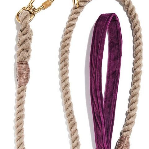 Found My Animal Vintage Purple Washable Velvet Animal Leash - Image 2