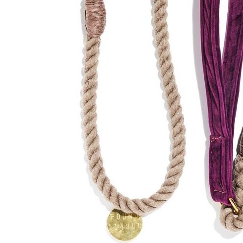 Found My Animal Vintage Purple Washable Velvet Animal Leash - Image 3