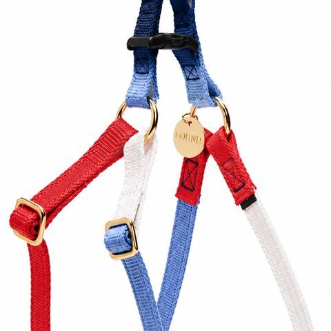 Found My Animal Found My Animal Red, White & Blue Cotton Dog & Cat Harness – Adjustable, Durable & Stylish - Image 2