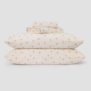 Piglet in Bed Posy Bud Linen Blend Sheet Set