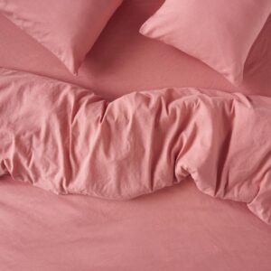 Piglet in Bed Dusty Pink Linen Blend Duvet Cover