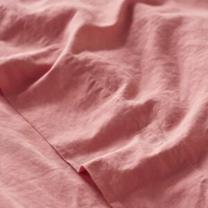 Piglet in Bed Dusty Pink Linen Blend Flat Sheet