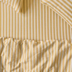 Piglet in Bed Honey Pembroke Stripe Linen Blend Fitted Sheet