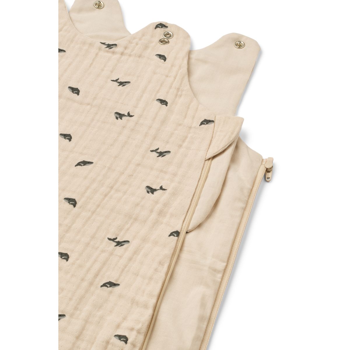 리우드 슬리핑백 (수면조끼) - 샌디 | Flora Printed Sleeping Bag - Mini whale / Sandy - Image 2