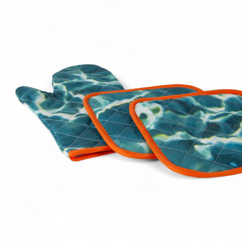 3-piece kitchen set: oven mitt and pot holders - ACQUA | Seletti 이탈리아 디자인 - Image 2