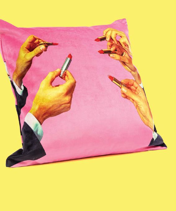 Cushion Pink Lipstick With Polyester Padding | Seletti 이탈리아 디자인 - Image 2