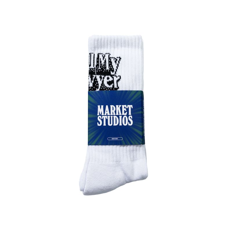 CML CREW SOCKS - WHITE | 마켓스튜디오 양말 - Image 2