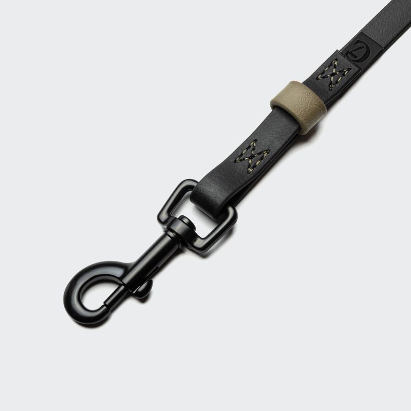 Cloud7 Long Line Dog Leash BioThane Ipanema Black-Olive - Image 2