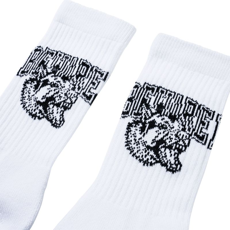BEWARE CREW SOCKS - WHITE | 마켓스튜디오 양말 - Image 3