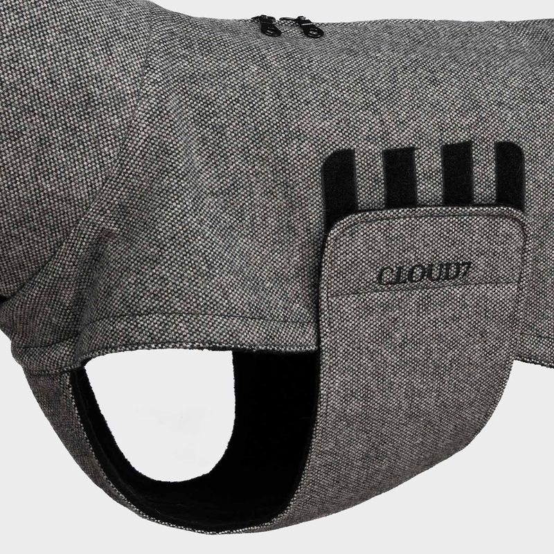 Cloud7 Dog Coat Brooklyn Long Tweed Black - Image 3
