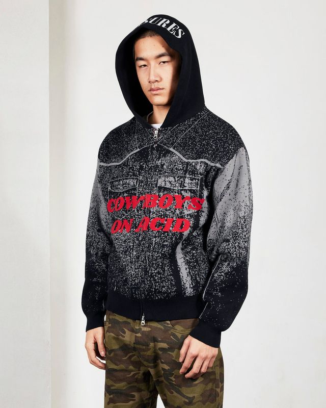ACID COWBOY KNITTED HOODIE | Pleasures 후드티 - Image 3