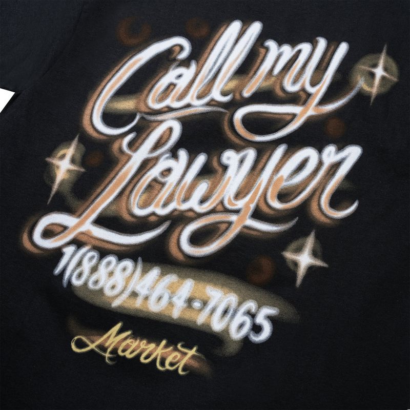 AIRBRUSH CALL MY LAWYER T-SHIRT | 마켓스튜디오 티셔츠 - Image 2