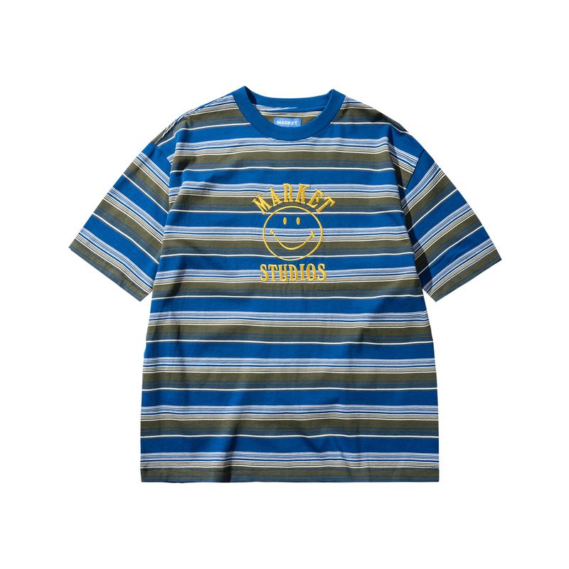 SMILEY LOCKUP STRIPED T-SHIRT | 마켓스튜디오 티셔츠 - Image 3