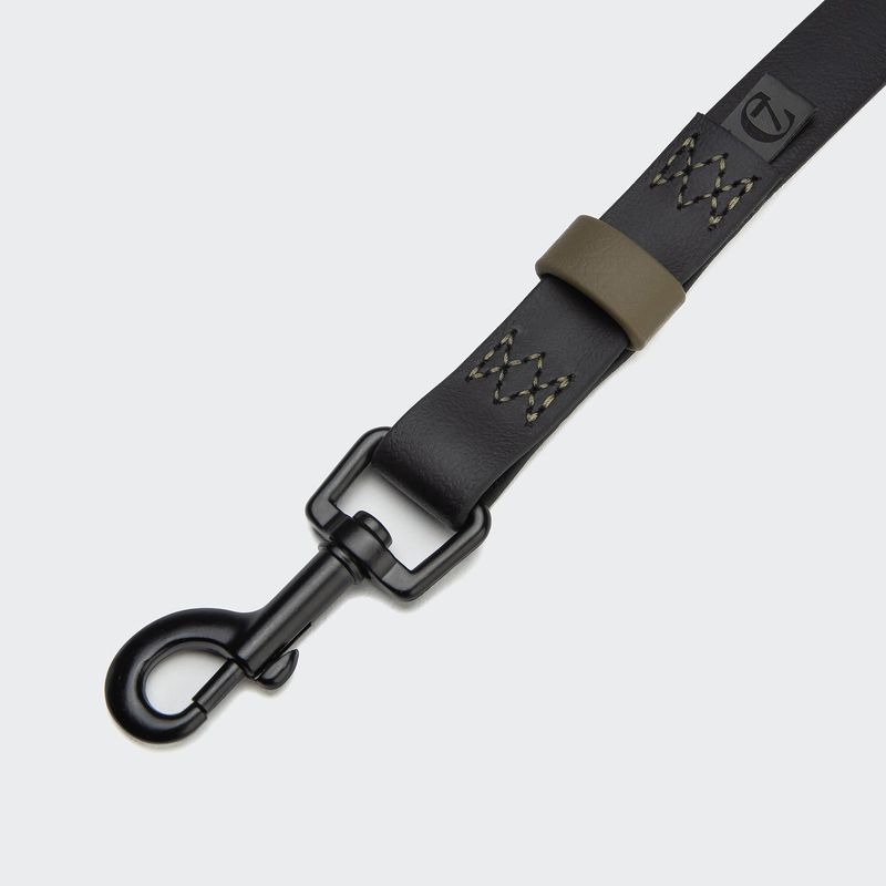 Cloud7 Long Line Dog Leash BioThane Ipanema Black-Olive - Image 4
