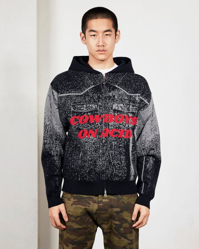 ACID COWBOY KNITTED HOODIE | Pleasures 후드티 - Image 4