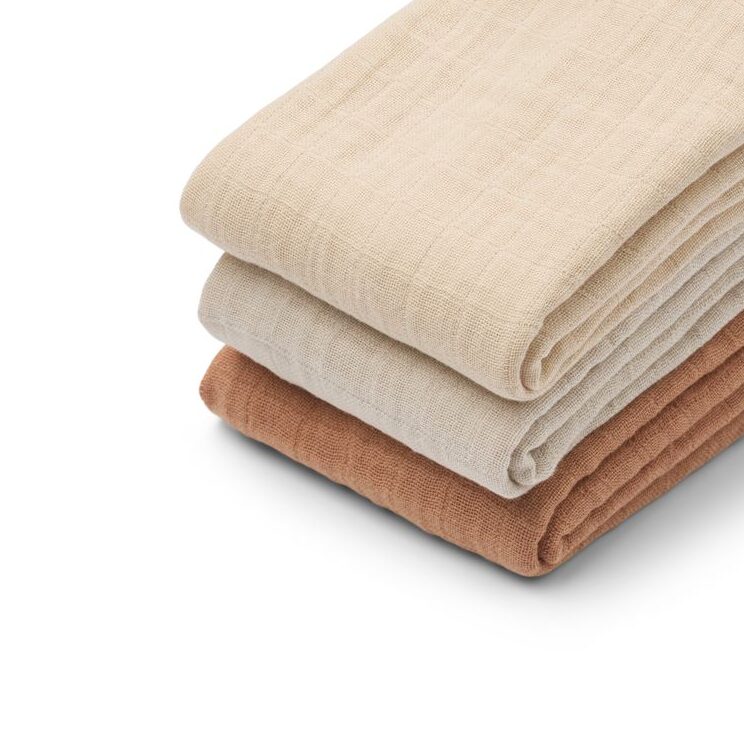리우드 머슬린 천 3매 세트 - 토스카니 로즈 | Lewis Muslin Cloth 3-pack - Tuscany rose mix - Image 3